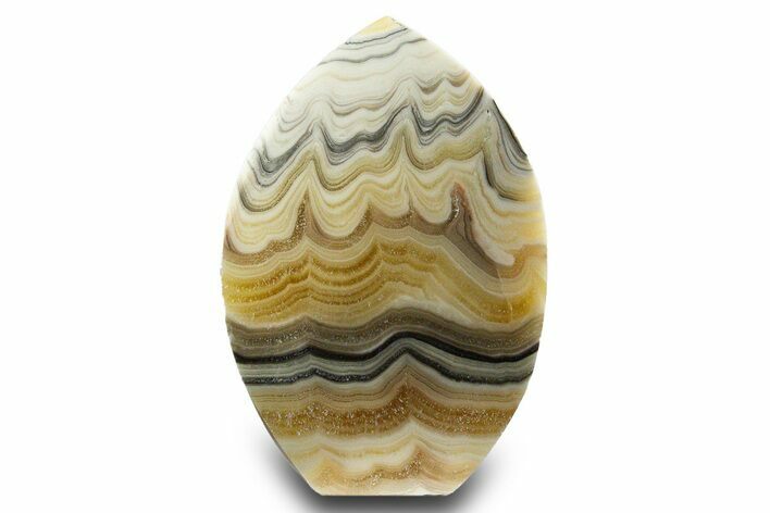 Polished Zebra Calcite Flame - Mexico #323287